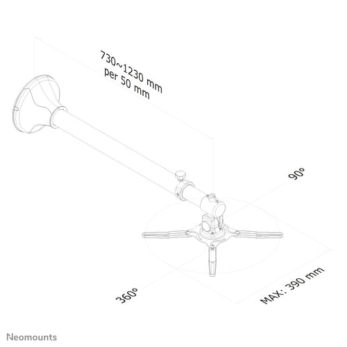 Neomounts BEAMER-W100SILVER project mount