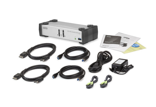 KVM-Switch ATEN CS1912 3840x2160 3,3 W Schwarz Grau