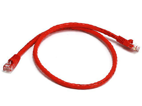 Networking Cable Monoprice Cat6 UTP 0.6096m RJ-45 Red