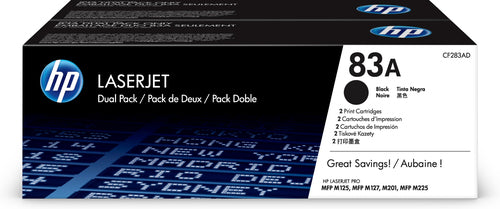HP 83A 2-pack Black Original LaserJet Toner Cartridges toner cartridge