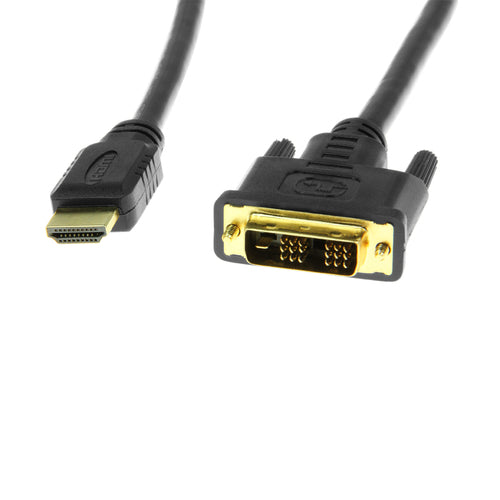 DVI-D-auf-HDMI-Videokabeladapter 1,8 m Gold Stecker-Stecker