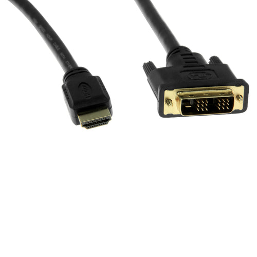 DVI-D-auf-HDMI-Videokabeladapter 1,8 m Gold Stecker-Stecker