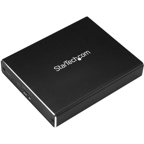StarTech.com Dual-Slot M.2 SATA SSD Enclosure - USB 3.1 RAID - Black