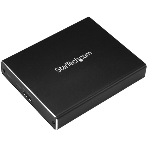 StarTech.com Dual-Slot M.2 SATA SSD Enclosure - USB 3.1 RAID - Black