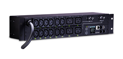 CyberPower PDU81008 2U Metered Monitored Switched Power Distribution Unit mit 16 AC-Steckdosen