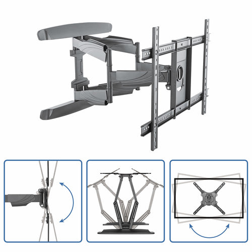 TV Wall Mount 70 Inch Heavy Duty Full Motion Adjustable Bracket VESA 200x100mm to 600x400mm