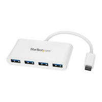 StarTech.com HB30C4ABW 4-Port USB-C Hub - USB 3.0 Adapter for Laptop Expansion