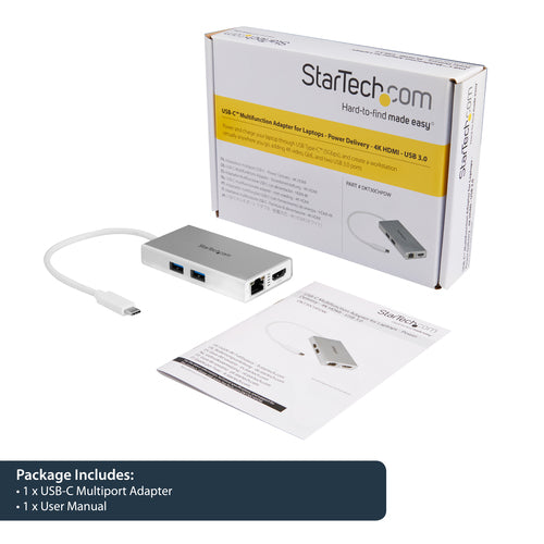 StarTech.com DKT30CHPDW laptop dock/port replicator