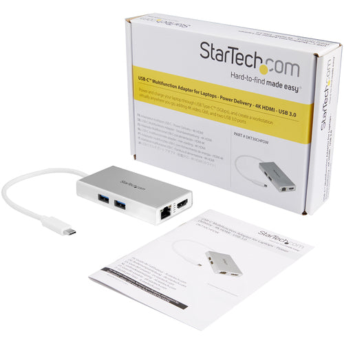 StarTech.com DKT30CHPDW laptop dock/port replicator