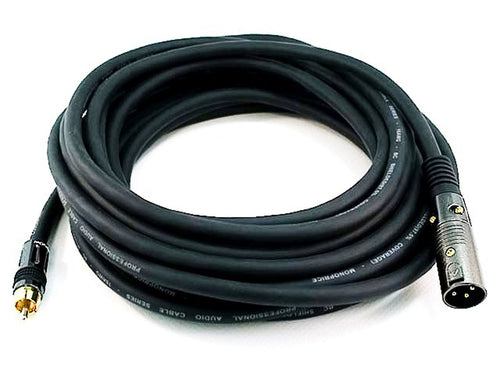 Monoprice XLR/RCA, 7.62 m audio cable