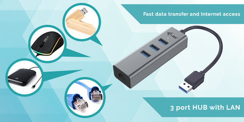 i-tec Metal U3METALG3HUB interface hub
