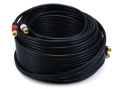 Monoprice 2 RCA/2 RCA, 22.86 m audio cable