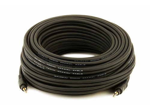 3.5mm Audio Cable 15.24m Male to Male Black Monoprice
