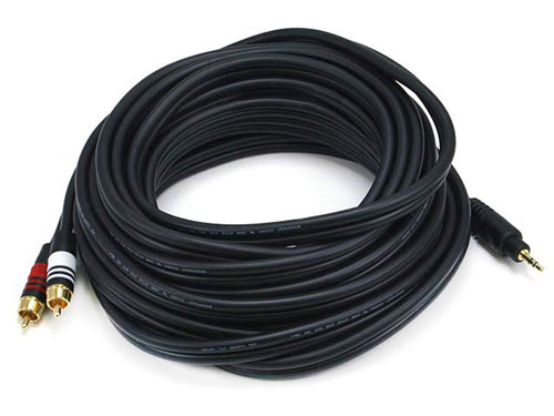 Monoprice 3.5mm/2RCA, 7.62 m audio cable