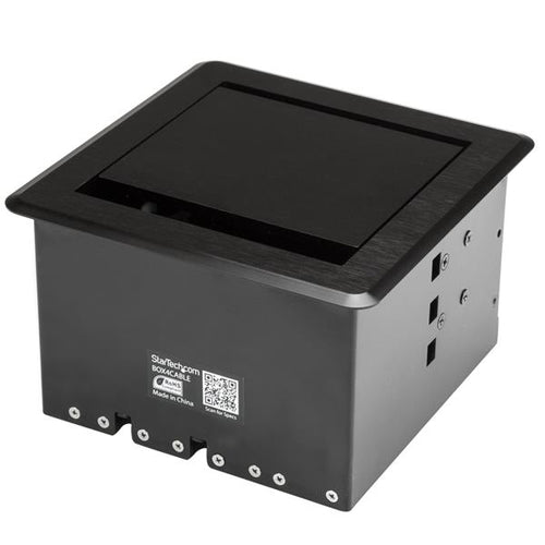 Cable Organizer StarTech BOX4CABLE Aluminium Steel Black Table Top