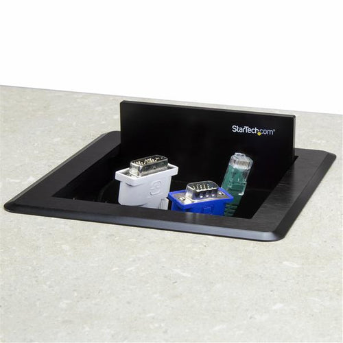 Cable Organizer StarTech BOX4CABLE Aluminium Steel Black Table Top