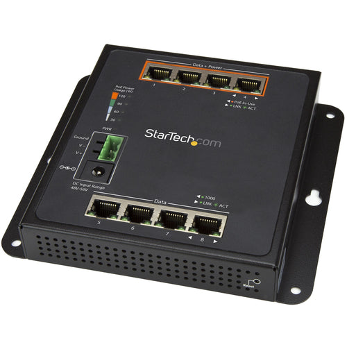 Industrieller 8-Port Gigabit PoE Switch 30W Power Over Ethernet gehärtet