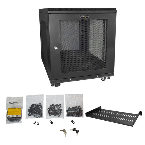 Server Rack StarTech.com RK1233BKM 12U Lockable 450kg Cabling System