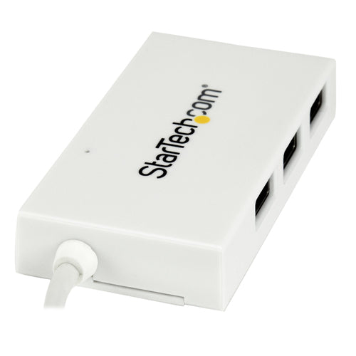 StarTech.com 4 Port USB C Hub - USB 3.1 Gen 1 Adapter - Portable White Hub