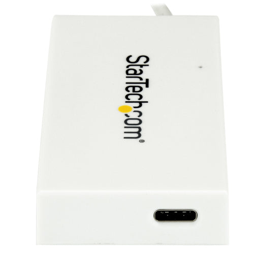 StarTech.com 4 Port USB C Hub - USB 3.1 Gen 1 Adapter - Portable White Hub