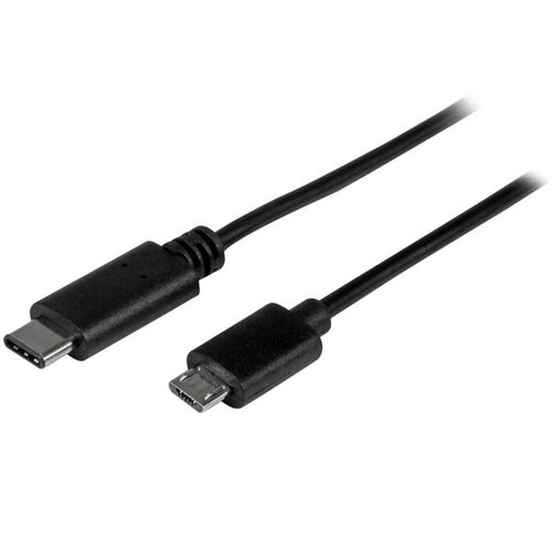 StarTech USB-C to Micro-B Cable 0.5m - USB 2.0 - Fast Data Transfer - Black