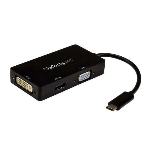 StarTech.com 4K USB-C Multiport Video Adapter - 3-in-1 DVI, HDMI, VGA Connectivity