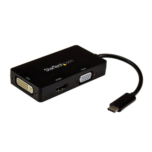 StarTech.com 4K USB-C Multiport Video Adapter - 3-in-1 DVI, HDMI, VGA Connectivity