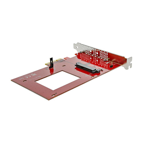 StarTech.com U.2 auf PCIe Adapter - SFF-8639, x4 PCI Express 4.0, Rot
