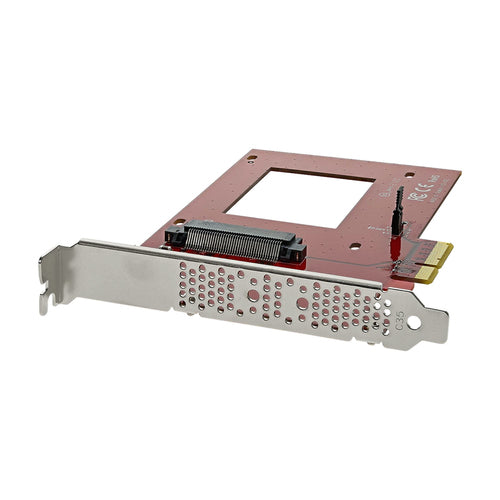 StarTech.com U.2 auf PCIe Adapter - SFF-8639, x4 PCI Express 4.0, Rot