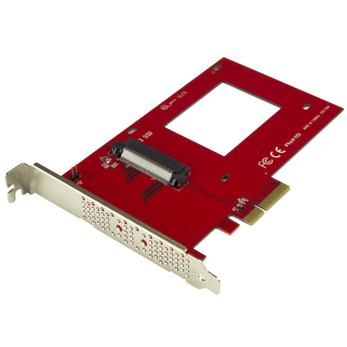 StarTech.com U.2 auf PCIe Adapter - SFF-8639, x4 PCI Express 4.0, Rot