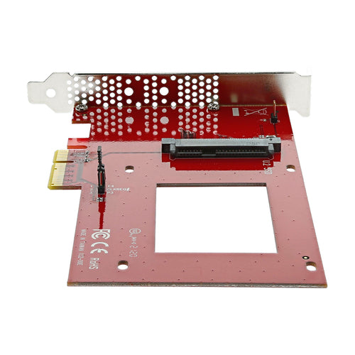 StarTech.com U.2 auf PCIe Adapter - SFF-8639, x4 PCI Express 4.0, Rot