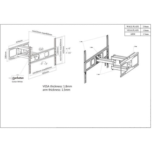 Manhattan 461351 monitor mount / stand