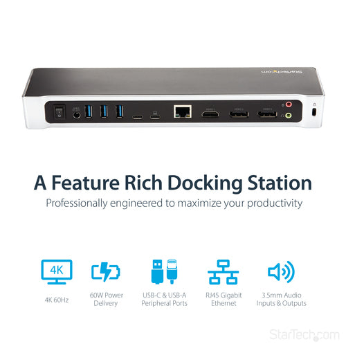 StarTech.com DK30CH2DPPD laptop dock/port replicator