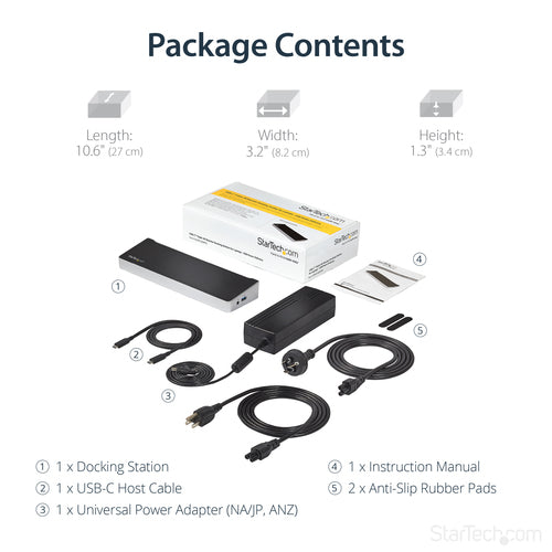 StarTech.com DK30CH2DPPD laptop dock/port replicator