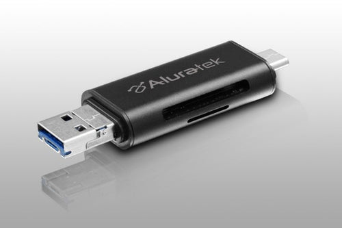 USB 3.1 Type C MicroSD SD Card Reader Aluratek AUCRC300F
