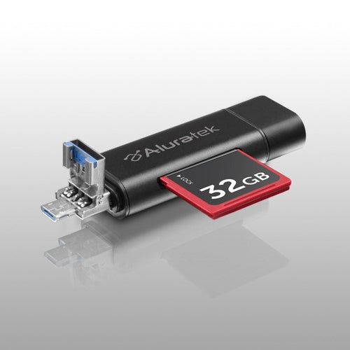USB 3.1 Type C MicroSD SD Card Reader Aluratek AUCRC300F