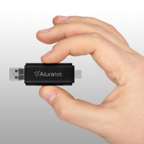 USB 3.1 Type C MicroSD SD Card Reader Aluratek AUCRC300F