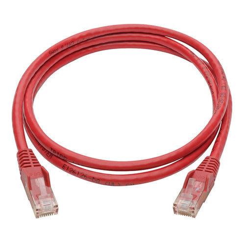 Cat6 Gigabit-Ethernet-Kabel 1,2 m Rot ohne Knickschutz U/UTP RJ45
