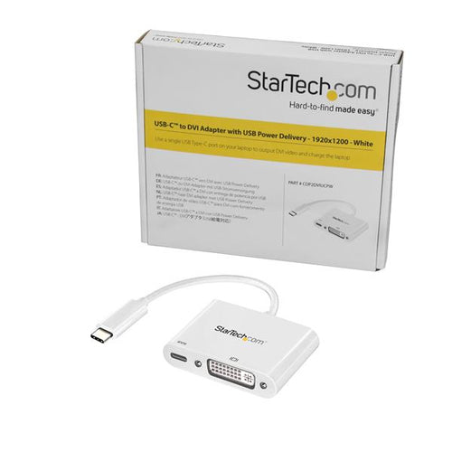 StarTech.com CDP2DVIUCPW USB-C auf DVI Adapter – 1080p Video Konverter mit Stromversorgung