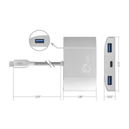Siig JU-H30C11-S1 laptop dock/port replicator