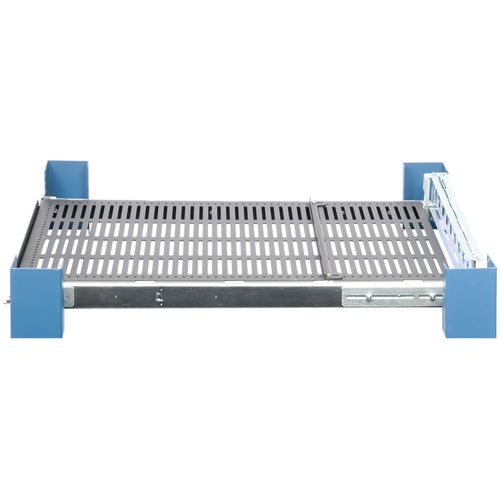 Adjustable Rack Shelf Black 1U Equipment Storage Solution