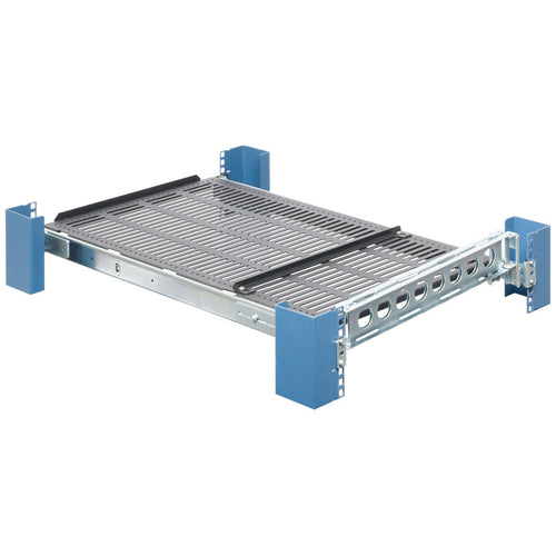 Adjustable Rack Shelf Black 1U Equipment Storage Solution