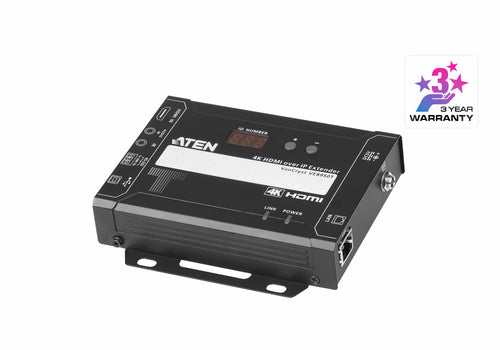 AV Extender 4K 4096x2160 Sender 100m Kabelgebunden HDCP Schwarz