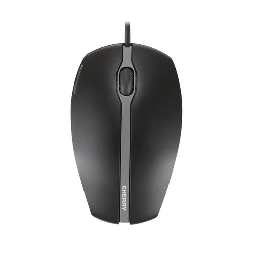 CHERRY Gentix Silent Schnurgebundene Maus – Schwarz, 1000 DPI, USB Optisch, Beidhändig