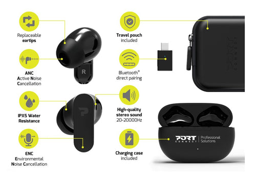 Port Designs PORT Connect 912007 headphones/headset