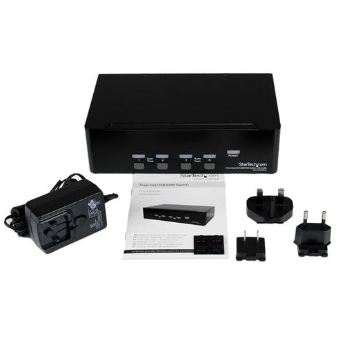 4-Port Dual DVI USB KVM Switch mit Audio und USB Hub 2048x1536
