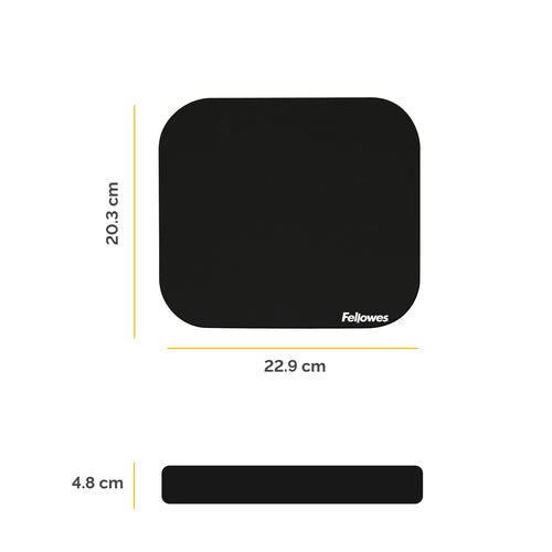 Premium-Mauspad Fellowes Schwarz Monochrom Polyester Gummi
