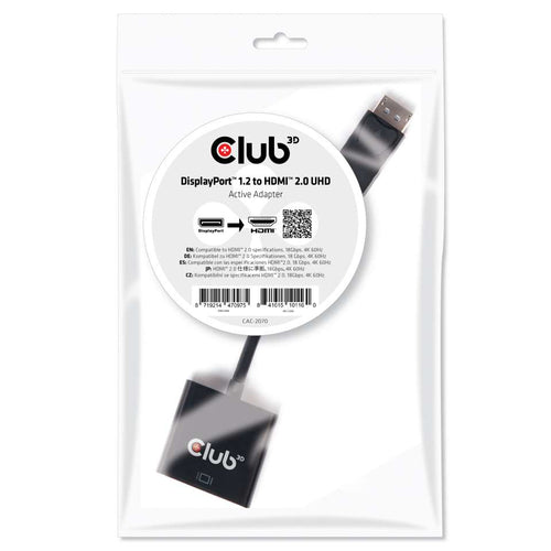 DisplayPort 1.2 to HDMI 2.0 Active Adapter 0.21m - CLUB3D