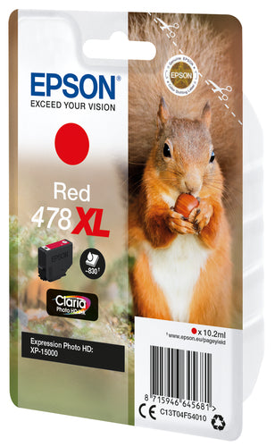 Epson Squirrel Singlepack Red 478XL Claria Photo HD Ink ink cartridge