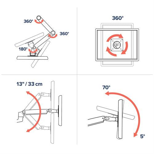 Ergotron LX Series LX Wall Mount LCD Arm